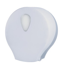 Dispenser carta igienica Stileco rotolo Maxi Jumbo - 12,5 x 30,4 x 32,6 cm - rotolo diametro 27,5 cm - ABS - bianco - Me