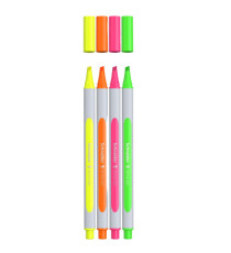 Evidenziatore Shine-Up - punta a scalpello  - colori assortiti - Schneider - conf. 4 pezzi