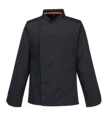 Giacca cuoco MeshAir Pro - maniche lunghe - taglia M - nero - Portwest