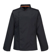 Giacca cuoco MeshAir Pro - maniche lunghe - taglia XL - nero - Portwest