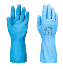 Guanti per alimenti protezione chimica B - M - lattice - leggeri - azzurro - Portwest - conf. 12 pezzi