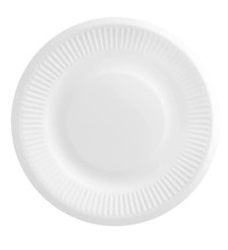 Piatto Light - compostabile - Ø 18 cm - bianco - Signor Bio - conf. 125 pezzi