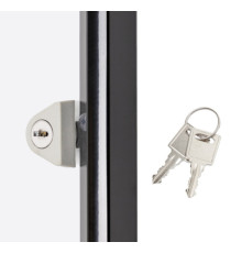 Bacheca per interni - con ante battenti -  9 fogli A4 - cornice nera - verticale - Showdown