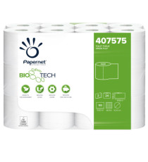 Carta igienica classica Bio Tech - 180 strappi - 2 veli - 19,80 mt - Papernet - conf. 24 rotoli