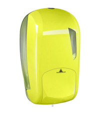 Dispenser sapone Skin - murale - capacità 1 L - giallo fluo - Mar Plast