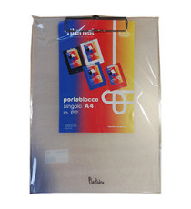 Portablocco con molla in metallo - copertina in PPL - A4 - grigio fumè - Iternet