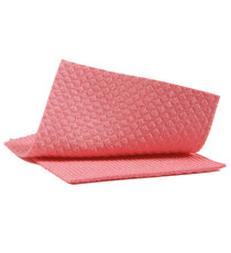 Pannospugna Aquos - 18 x 20 cm - rosso - PerfettoFactory - conf. 10 pezzi