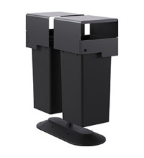 Portarifiuti MODULA - da terra - coperto - con contenitore - doppio - 41,5 x 90 x 107,5 cm - 73+73 L - antracite - Stilc