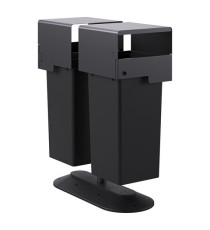 Portarifiuti MODULA - da terra - coperto - con contenitore - doppio - 41,5 x 90 x 107,5 cm - 73+73 L - antracite - Stilc