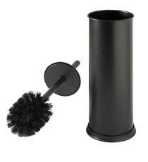 Portascopino Vic - diametro 9,5 cm - altezza 27 cm - acciaio inox - nero satinato - Perfetto