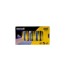 Batterie Maxell AAA alcaline 8pz mini stilo AAA Maxell LR03-BOX8 MXL energia affidabile e lunga durata