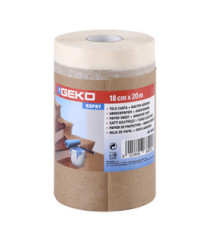 Bobina nastro adesivo e telo in carta - 18 cm x 20 m - Geko