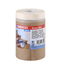 Bobina nastro adesivo e telo in carta - 18 cm x 20 m - Geko