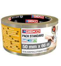 Nastro adesivo - 5 cm x 66 m - PLP - standard - trasparente - Geko