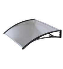 Pensilina modulare - 100 x 60 cm - policarbonato alveolare - trasparente - X-Robust