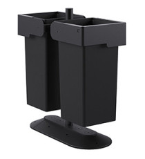 Portarifiuti MODULA - da terra - con contenitore - doppio - 41,5 x 91 x 97,5 cm - 73+73 L - antracite - Stilcasa