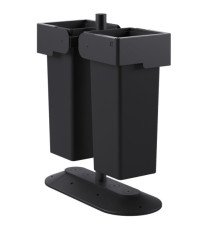 Portarifiuti MODULA - da terra - con contenitore - doppio - 85 x 35,5 x 97,5 cm - 53+53 L - antracite - Stilcasa