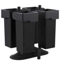 Portarifiuti MODULA - da terra - con contenitore - quadruplo - 78 x 85 x 97,5 cm - 53+53+53+53 L - antracite - Stilcasa