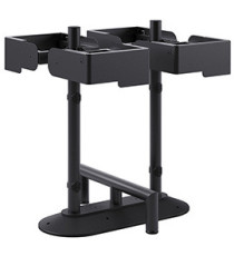 Portarifiuti MODULA - da terra - con reggisacco - quadruplo - 85 x 78 x 97,5 cm - 90+90+90+90 L - antracite - Stilcasa