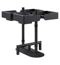 Portarifiuti MODULA - da terra - con reggisacco - quadruplo - 91 x 91 x 97,5 cm - 120+120+120+120 L - antracite - Stilca