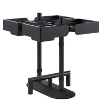 Portarifiuti MODULA - da terra - con reggisacco - quadruplo - 91 x 91 x 97,5 cm - 120+120+120+120 L - antracite - Stilca