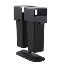 Portarifiuti MODULA - da terra - coperto - con contenitore - doppio - 85 x 35 x 107,5 cm - 53+53 L - antracite - Stilcas