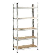 Scaffale - 5 ripiani - 180 x 40 x 90cm - metallo/MDF - X-Robust
