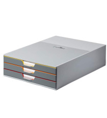 Cassettiera Varicolor portamonitor - 28 x 9,5 x 35,6 cm - 3 cassetti - Durable