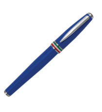 Penna stilografica Aldo Domani - punta M - fusto azzurro italia - Monteverde