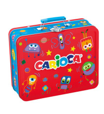 Valigetta in latta Color Kit - 80 pennarelli e album da colorare - Carioca