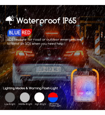 Faro led portatile da cantiere ricaricabile 100W 2200 lumen 6500K luce fredda IP65 - L304xW56xH385mm - orientabile a 360 gradi