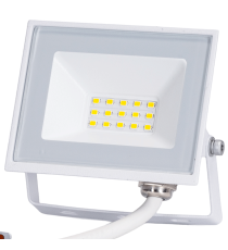 Faro led 10W bianco 900 lumen luce naturale 4000K, ultrasottile IP65 Dimensioni: L103xW77xH27mm Serie 07