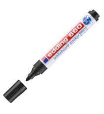 Marcatore per lavagne bianche 660 - punta conica - da 1,5 a 3 mm - nero - Edding