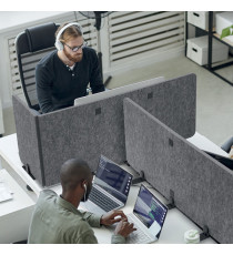 Pannello divisorio da scrivania EFFECT - feltro - pieghevole - 1,2 m - Durable