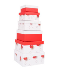 Set scatole regalo - dimensioni assortite - fantasia Charmed - conf. 6 pezzi