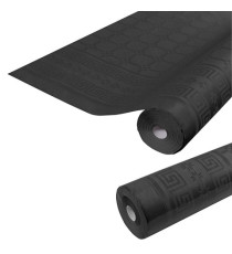 Tovaglia damascata - in rotolo - 1,18 x 25 m - carta - nero - Pro Nappe