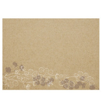 Tovaglietta monouso Floral - 30 x 40 cm - carta - avana - Pro Nappe - conf. 400 pezzi