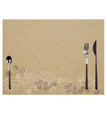 Tovaglietta monouso Floral - 30 x 40 cm - carta - avana - Pro Nappe - conf. 400 pezzi