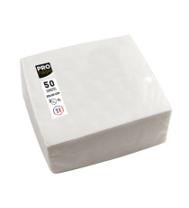 Tovaglioli cocktail - 2 veli - 20 x 20 cm - carta - bianco - Pro Nappe - conf. 50 pezzi
