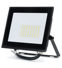 Faro led 30W nero 2700 lumen luce naturale 4000K, ultrasottile IP65 Dimensioni: L142xW112xH27mm Serie 07