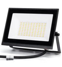 Faro led 50W nero 4500 lumen luce naturale 4000K, ultrasottile IP65 Dimensioni: L180xW118xH27mm Serie 07