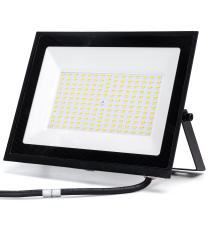 Faro led 100W nero 9000 lumen luce naturale 4000K, ultrasottile IP65 Dimensioni: L246xW179xH28mm Serie 07