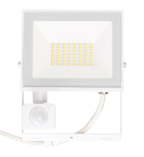 Faro led 30W con sensore bianco 2700 lumen luce naturale 4000K IP65 L142xW172xH52mm Serie 07 sens crepuscolare e movimento