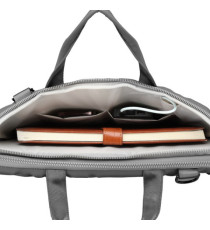 Borsa porta notebook Vacallo 16 - PET - grigio chiaro - SWISS Digital DESIGN