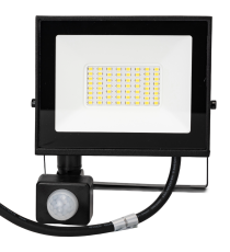 Faro led 30W con sensore, nero 2700 lumen luce naturale 4000K IP65 L142xW172xH52mm Serie 07 sens crepuscolare e movimento