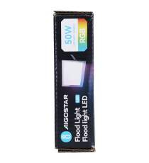 Faro led 50W nero RGB con telecomando, multicolore RGB, ultrasottile IP65 Dimensioni: L180xW118xH27mm Serie 07