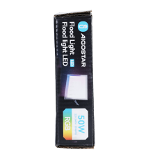 Faro led 50W nero RGB con telecomando, multicolore RGB, ultrasottile IP65 Dimensioni: L180xW118xH27mm Serie 07