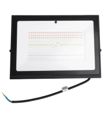 Faro led 100W nero RGB con telecomando, multicolore RGB, ultrasottile IP65 Dimensioni: L315xW216xH28mm Serie 07