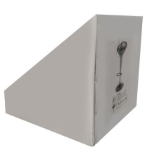 Sgabello bar - ABS/acciaio cromato - 35x45x55/78 cm - bianco - Serena Group