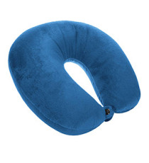 Cuscino da viaggio Explora - 30 x 29 x 12 cm - memory foam - azzurro - Lebez